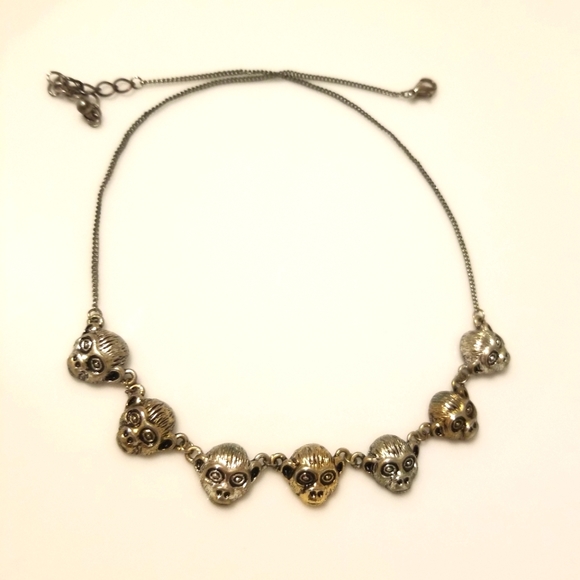 🎁FREE with any purchase - Mixed Metal Monkey Necklace - Picture 3 of 3